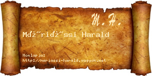 Máriássi Harald névjegykártya